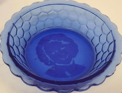 Shirley Temple Blue Glassware: Retro Drink Set (Pitcher, Mug, Tray, Bowl)