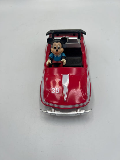 Mickey Mouse Toy Car: Vintage Red Pull-Back from Tokyo Disneyland (1980s)