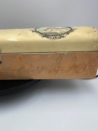 Victorian Glove Box: Antique Celluloid Holder - Lined, Decorative