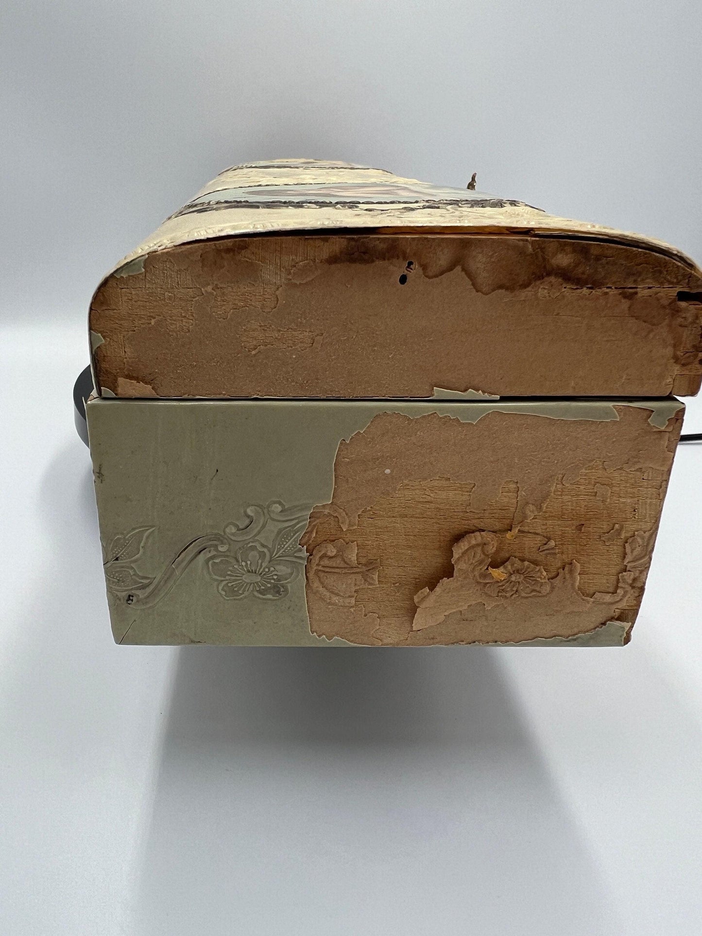 Victorian Glove Box: Antique Celluloid Holder - Lined, Decorative