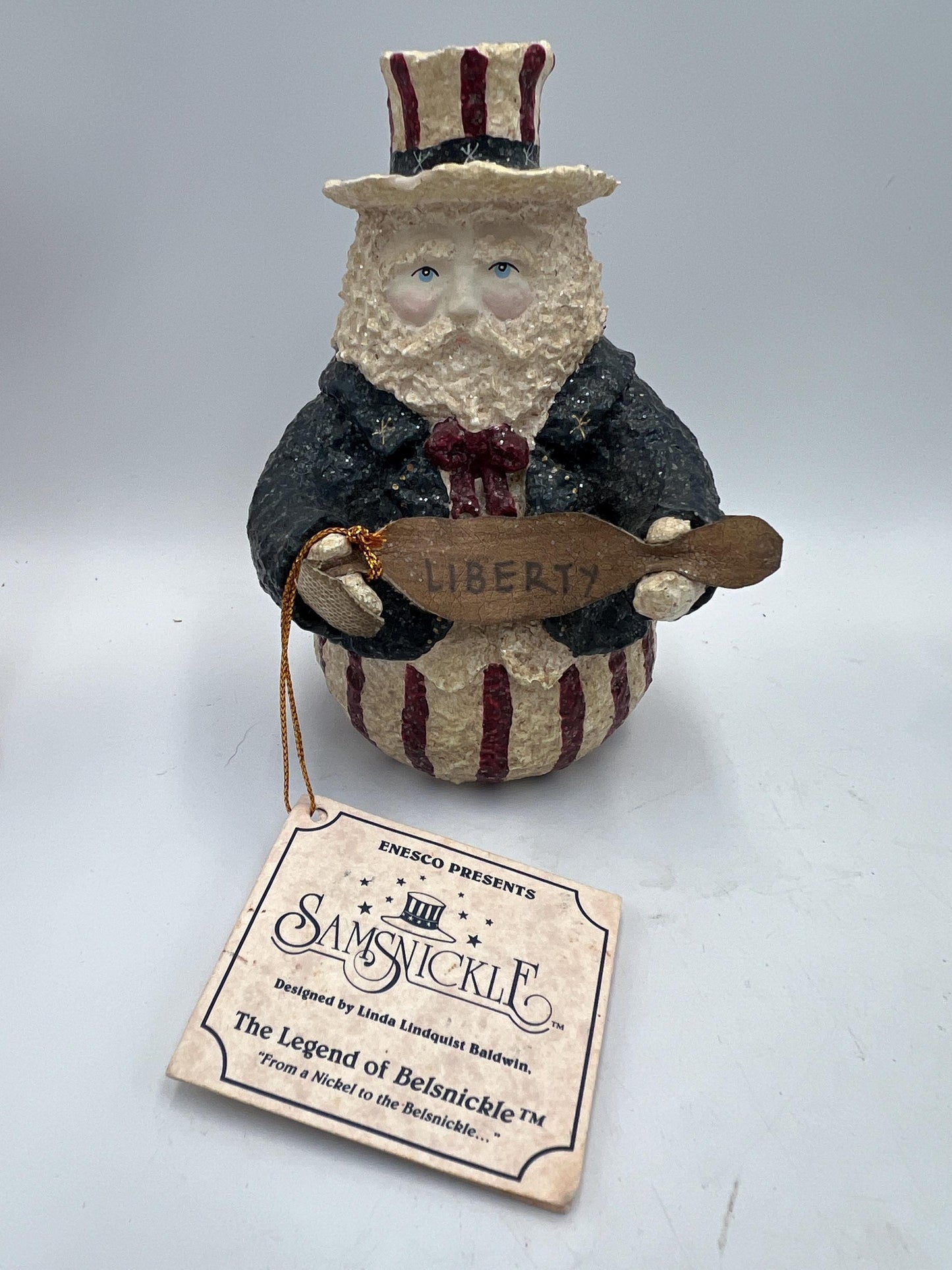 Christmas Ornaments: Vintage Collectible Figures (Santa, Uncle Sam, Marathon)