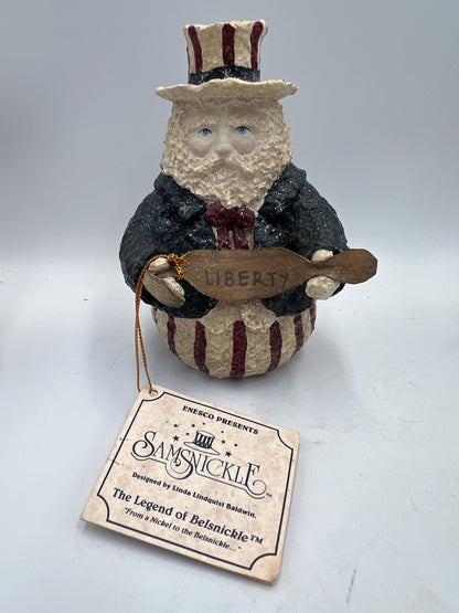 Christmas Ornaments: Vintage Collectible Figures (Santa, Uncle Sam, Marathon)
