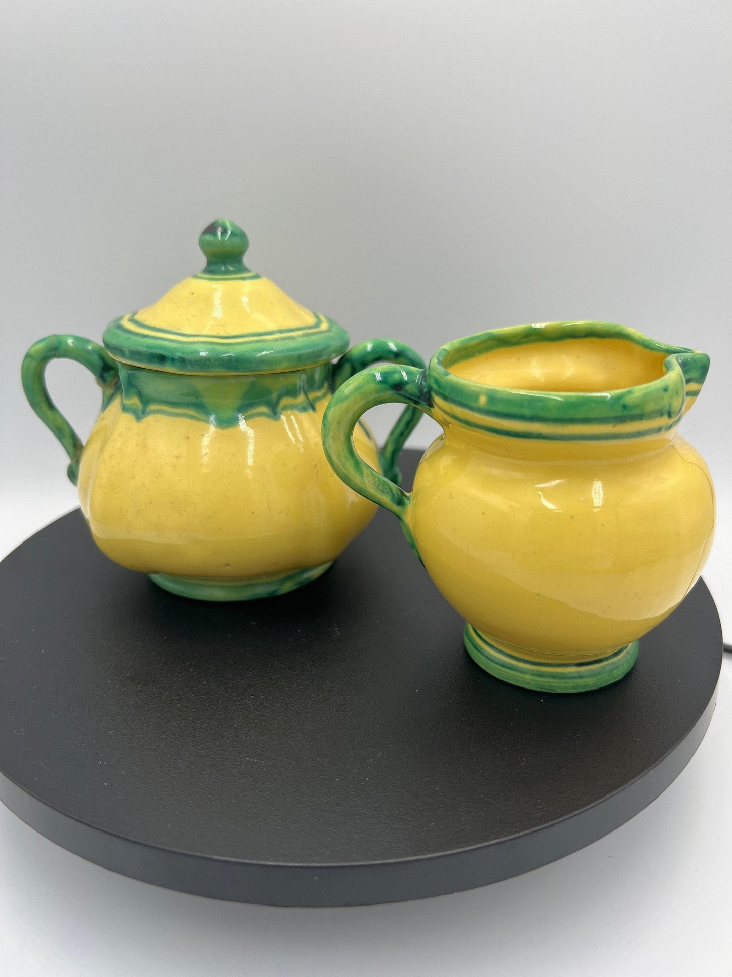 Creamer and Sugar Set: Vintage Italian Porcelain (Hand Painted)