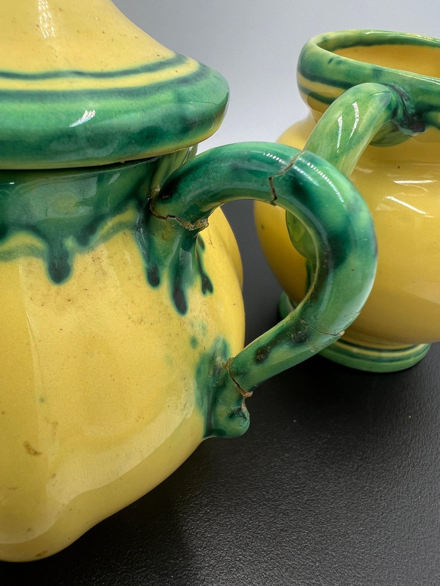 Creamer and Sugar Set: Vintage Italian Porcelain (Hand Painted)