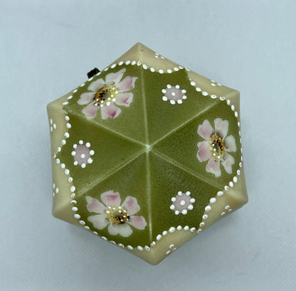 Nakara Jewelry Box, Handpainted Floral, Pearly Finish (Antique)
