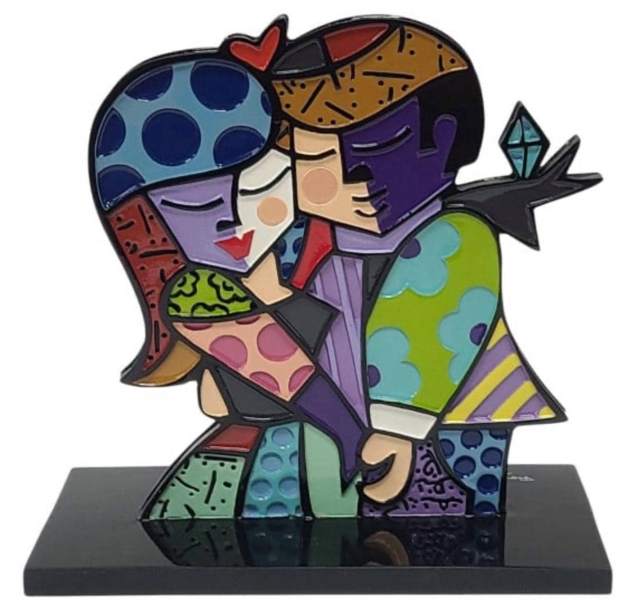 Soul Mates Figurine: Romero Britto Pop Art Sculpture (7 inches)