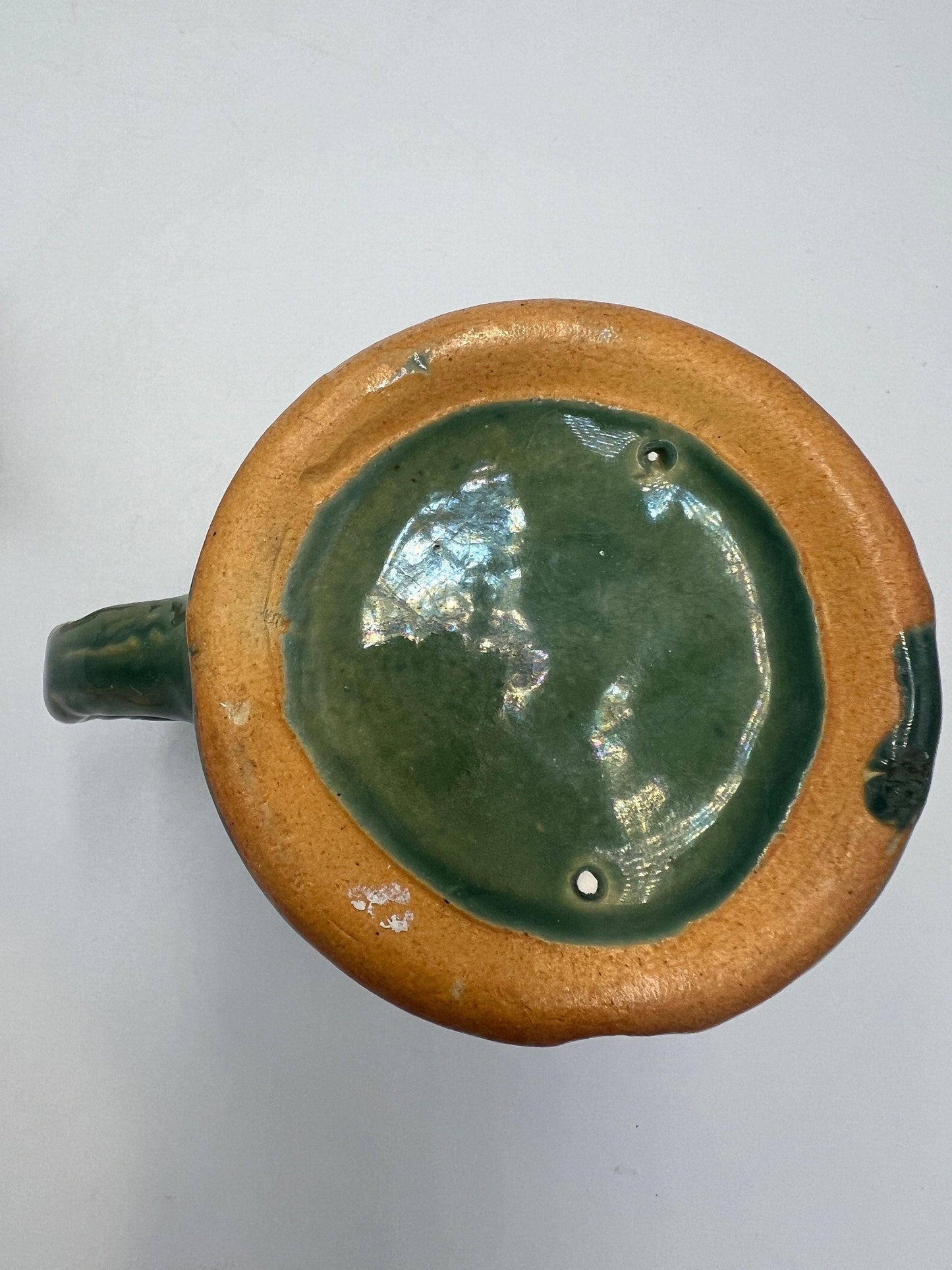 McCoy Green Mug - Vintage Grape Motif Ceramic Stein