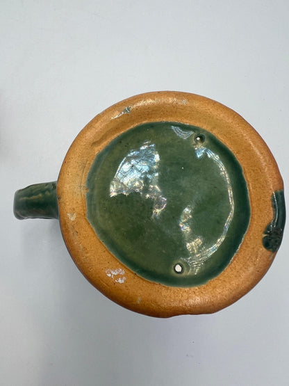 McCoy Green Mug - Vintage Grape Motif Ceramic Stein