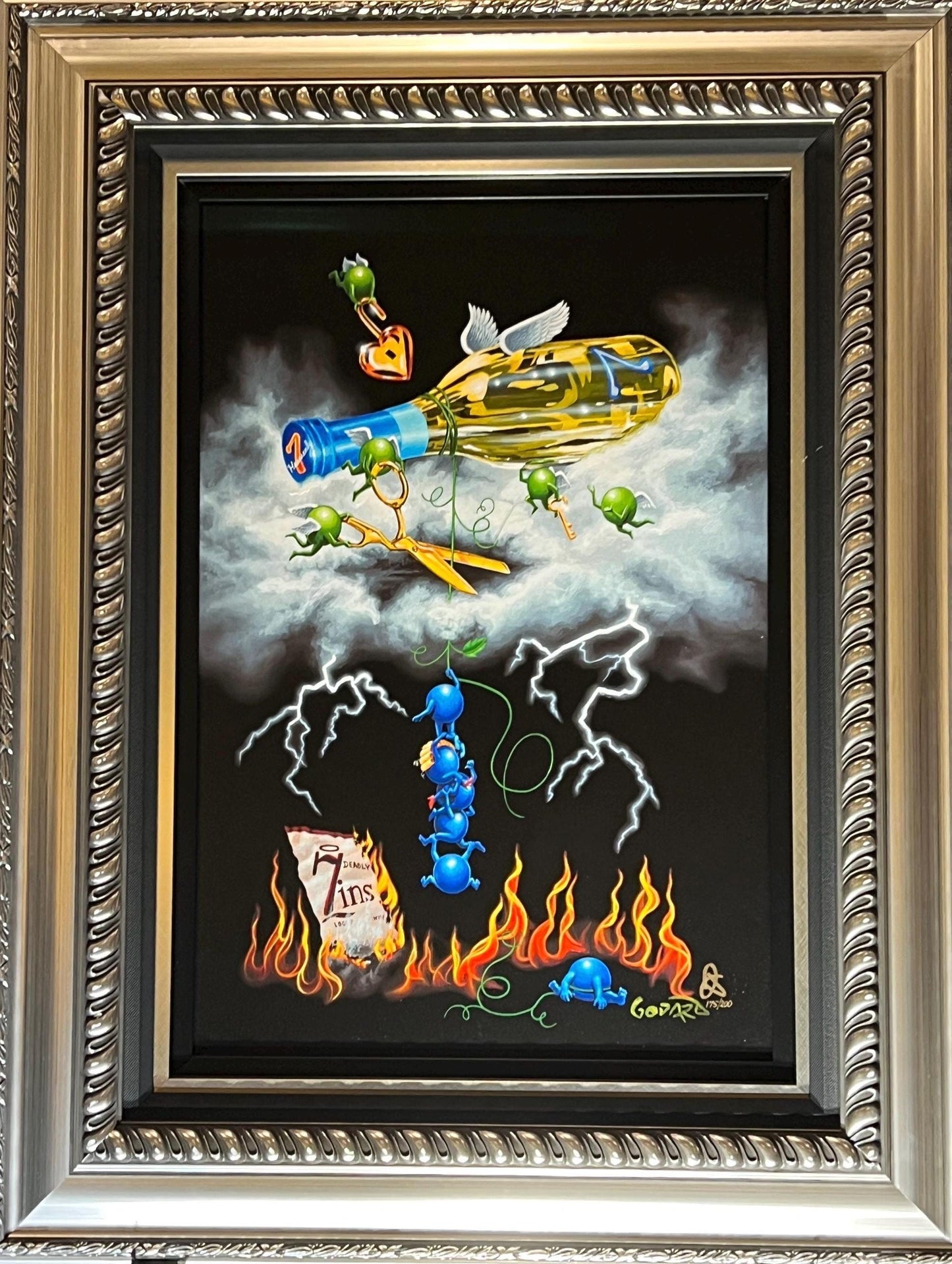 Embellished Giclee "No Shortcuts" by artist Michael Godard with COA. New.