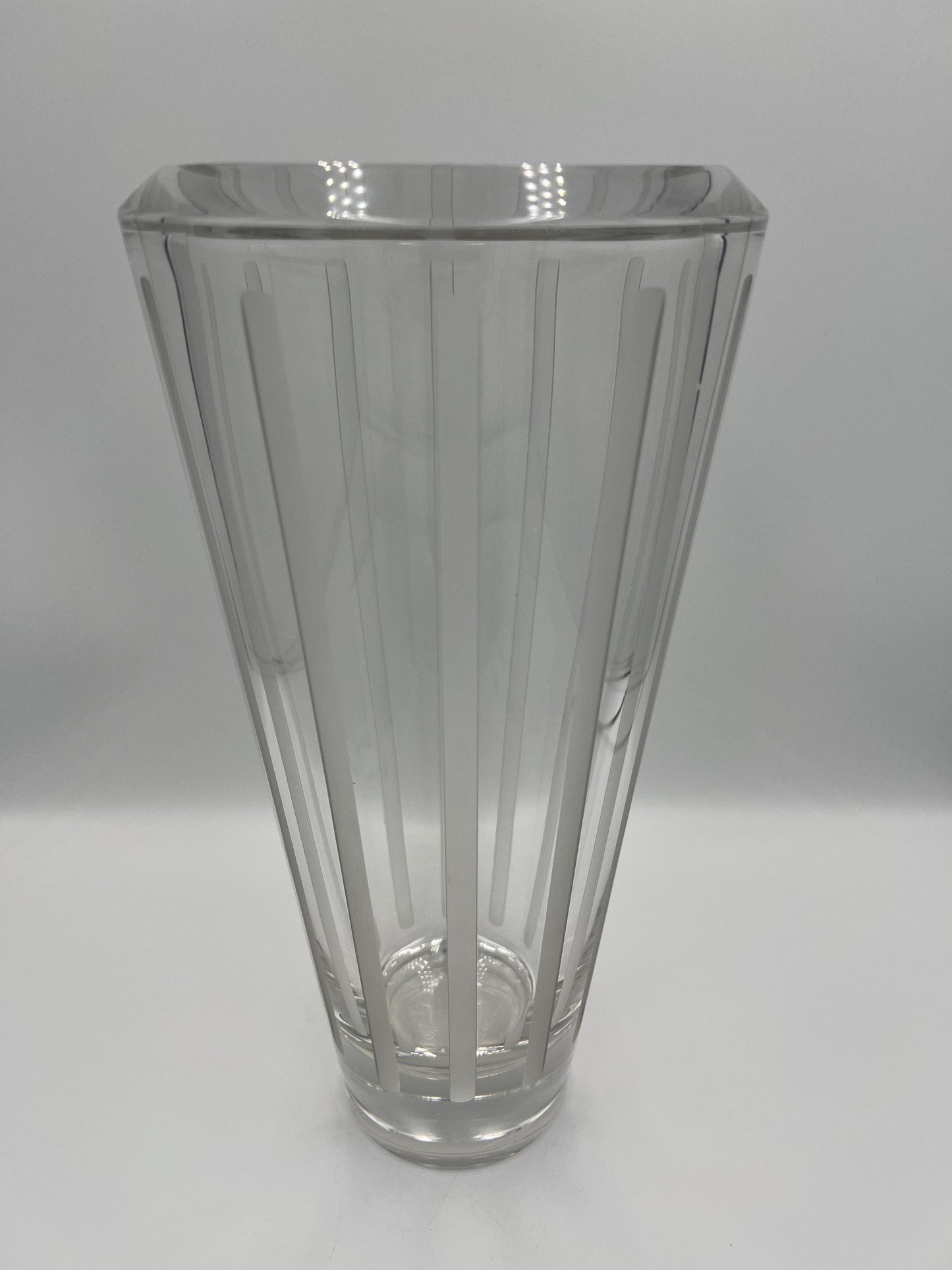 Vera Wang Wedgwood Crystal Vase: Heavy Glass, 12" H