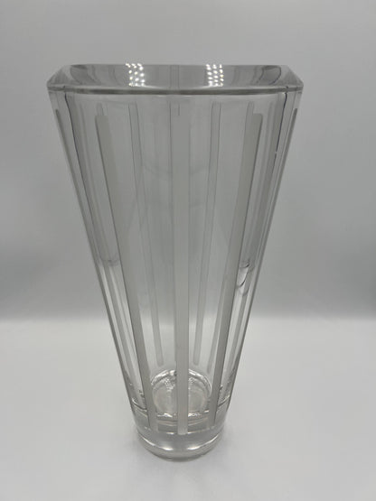 Vera Wang Wedgwood Crystal Vase: Heavy Glass, 12" H