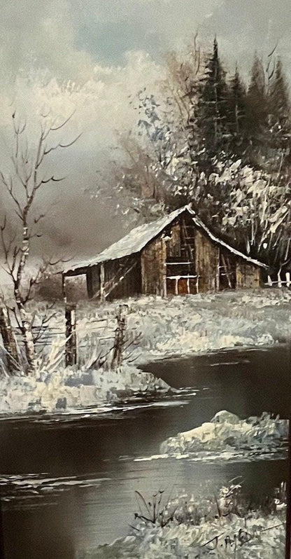 Framed Oil on Canvas, Original Painting by J. Medina