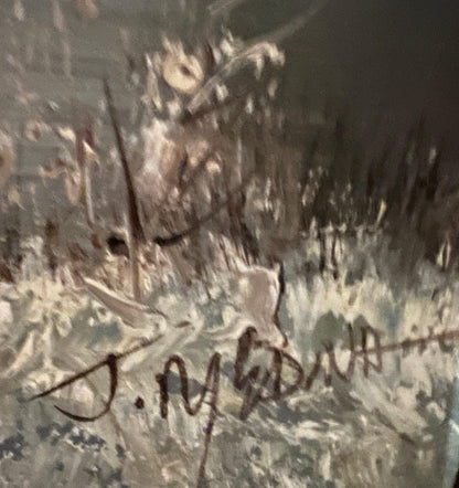 Framed Oil on Canvas, Original Painting by J. Medina