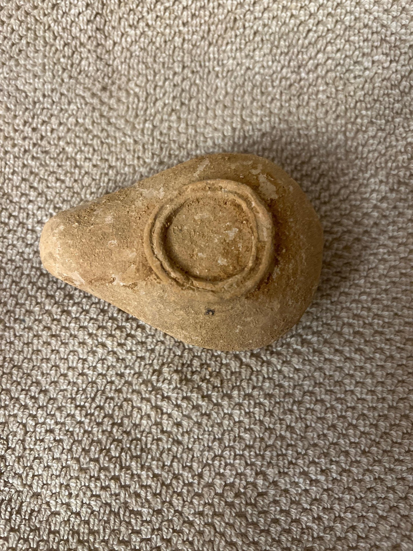Byzantine Terra Cotta Oil Lamp, Bethlehem Relic (4 Inches, 400-600 CE)