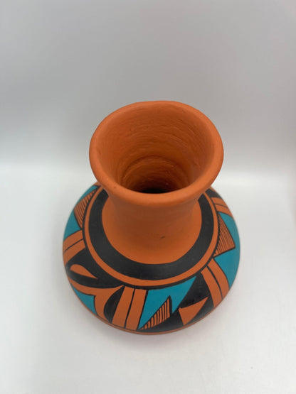 Vintage Hand-Painted Mexican Pottery 3 pieces, Signed JPila.H