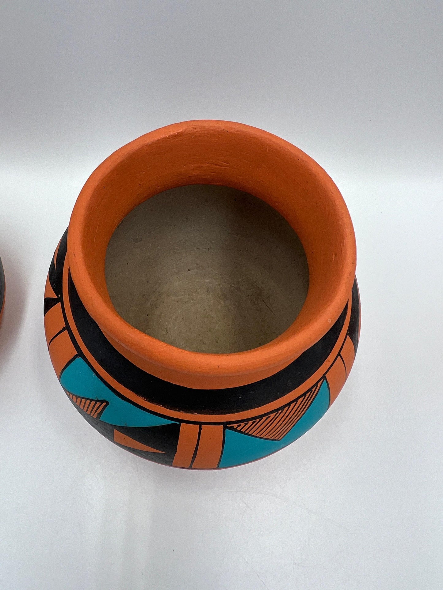 Vintage Hand-Painted Mexican Pottery 3 pieces, Signed JPila.H