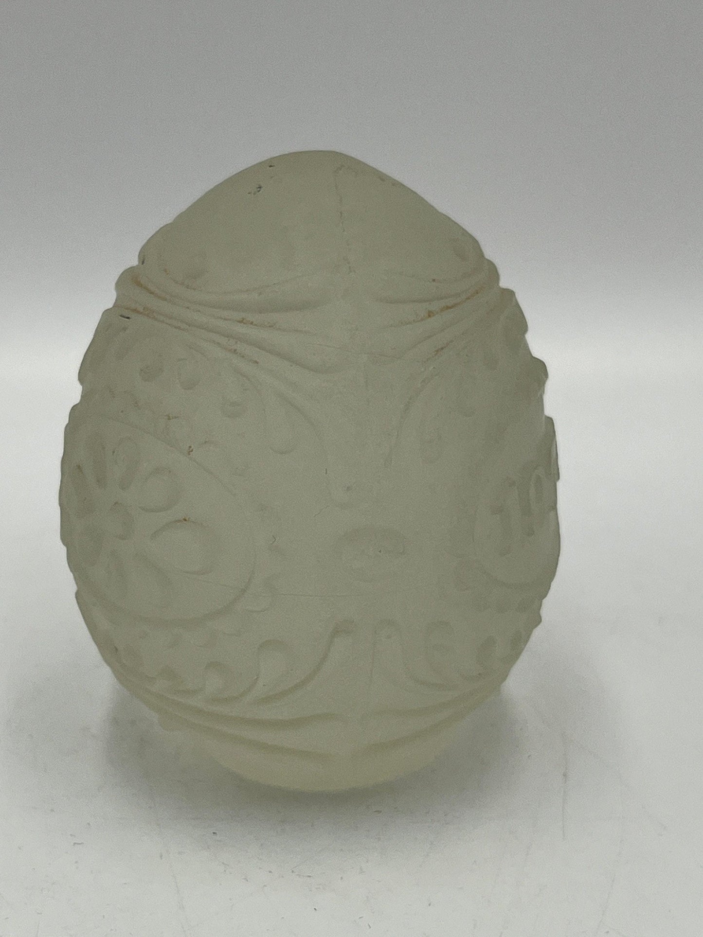 Goebel 1979 Frosted Crystal Glass Egg Paperweight