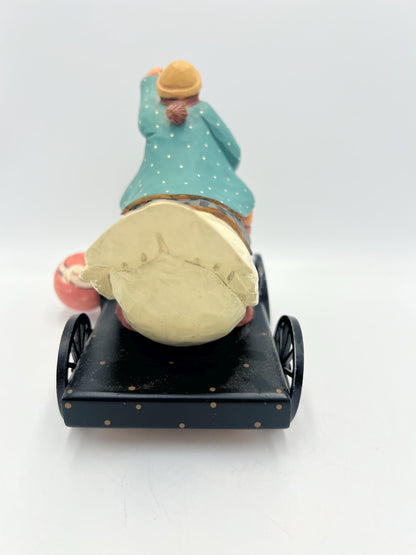 Vintage Williraye Studio WW1424 1997 Figurine Girl With Balloon on Goose or Country Fair WW7634 - Both With Original Box