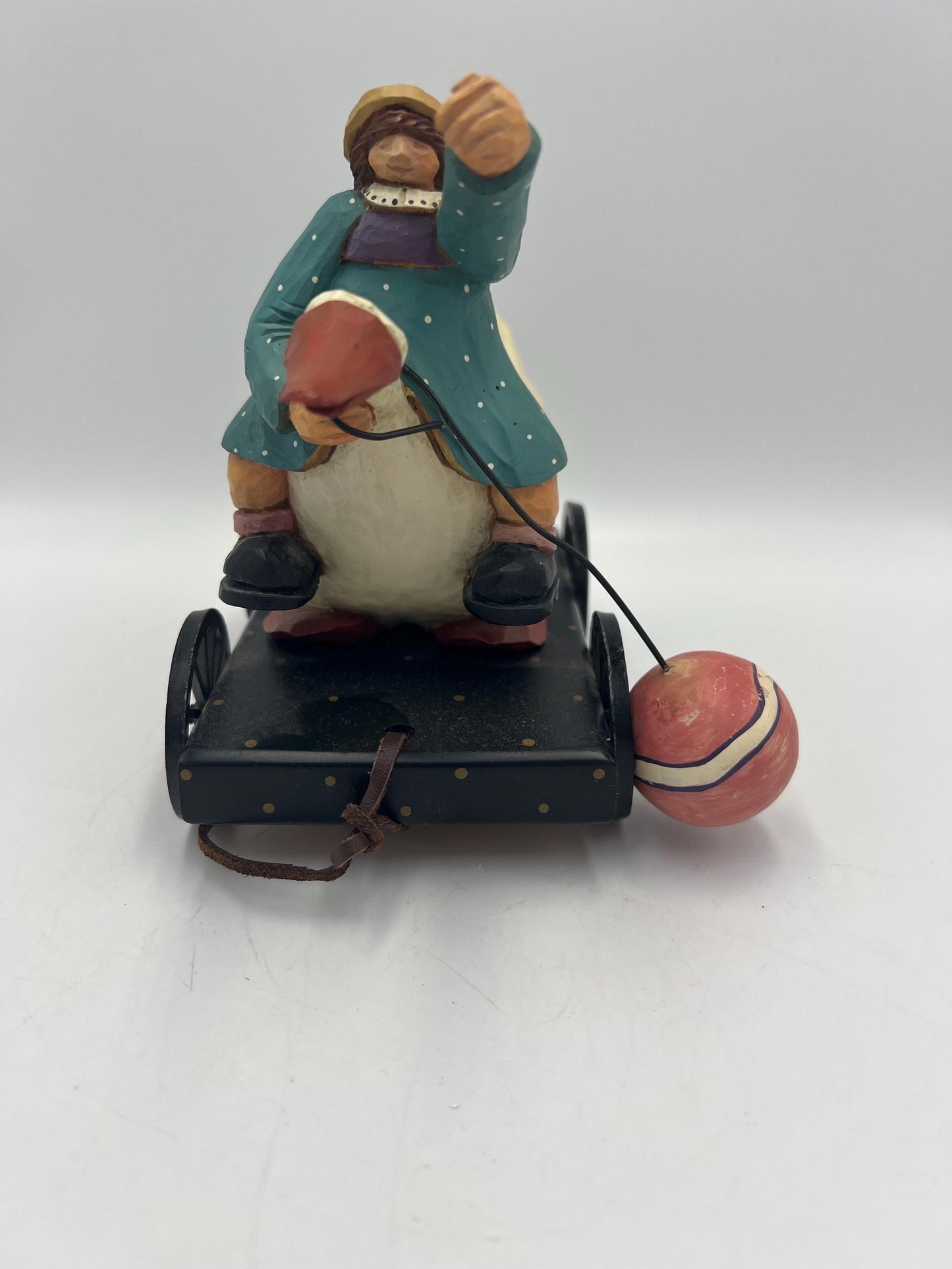 Vintage Williraye Studio WW1424 1997 Figurine Girl With Balloon on Goose or Country Fair WW7634 - Both With Original Box