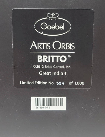 Romero Britto "Great India I" Goebel LE Sculpture