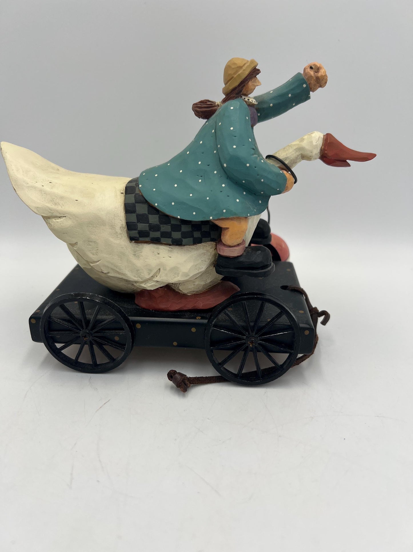 Vintage Williraye Studio WW1424 1997 Figurine Girl With Balloon on Goose or Country Fair WW7634 - Both With Original Box