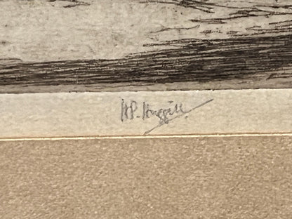 Henry Percy Huggill Signed Artist Proof Etching
