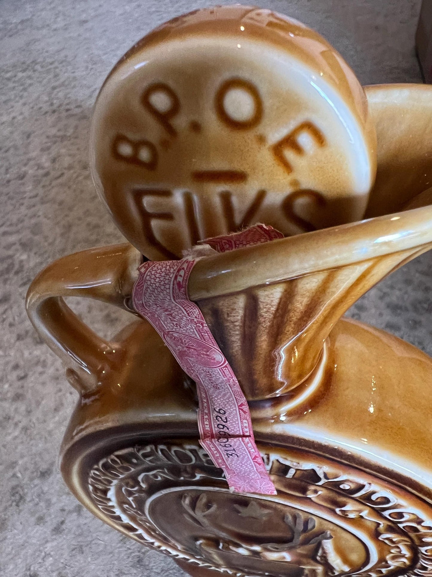 Jim Beam Elks Decanter, Star-Shaped Ceramic (Centennial 1868-1968)