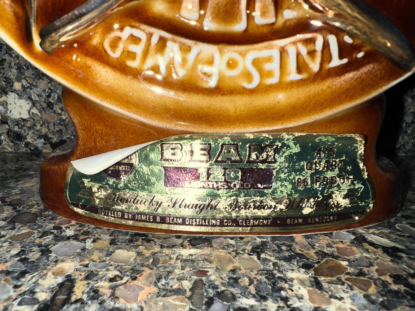 Jim Beam Elks Decanter, Star-Shaped Ceramic (Centennial 1868-1968)
