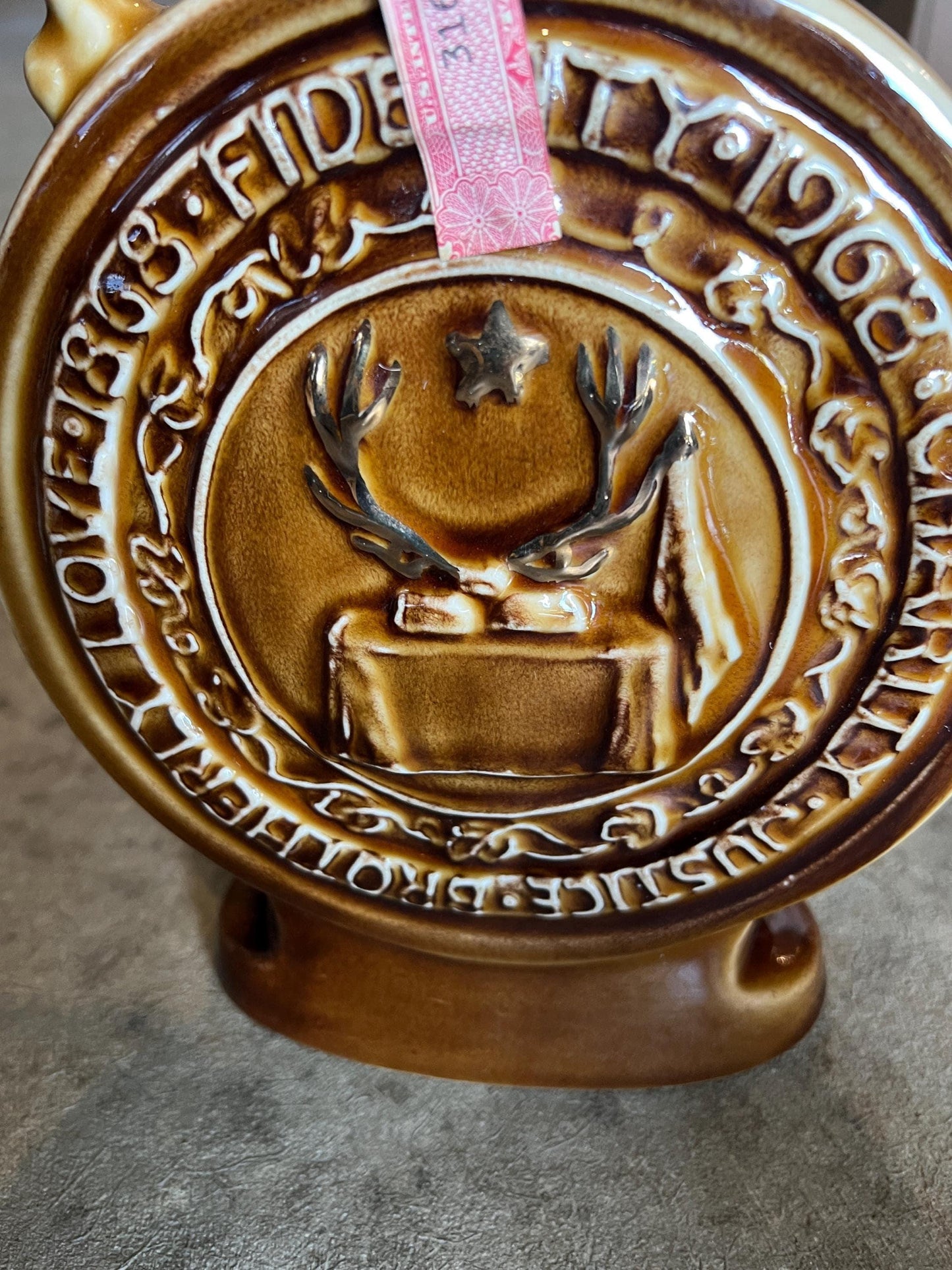 Jim Beam Elks Decanter, Star-Shaped Ceramic (Centennial 1868-1968)