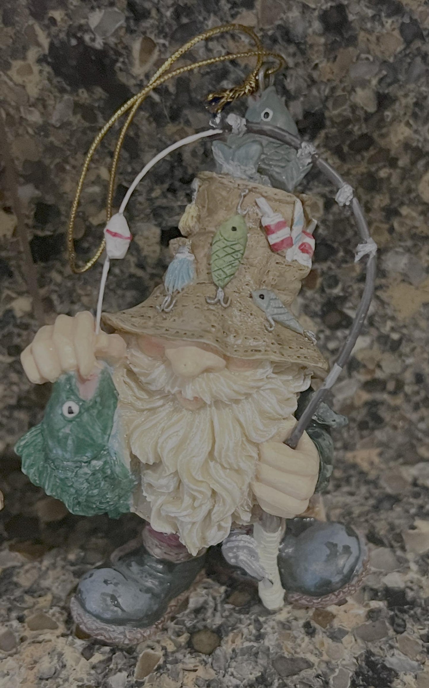 Old Gent Fisherman Nodder: Vintage 1996 Ranger Ornament Set
