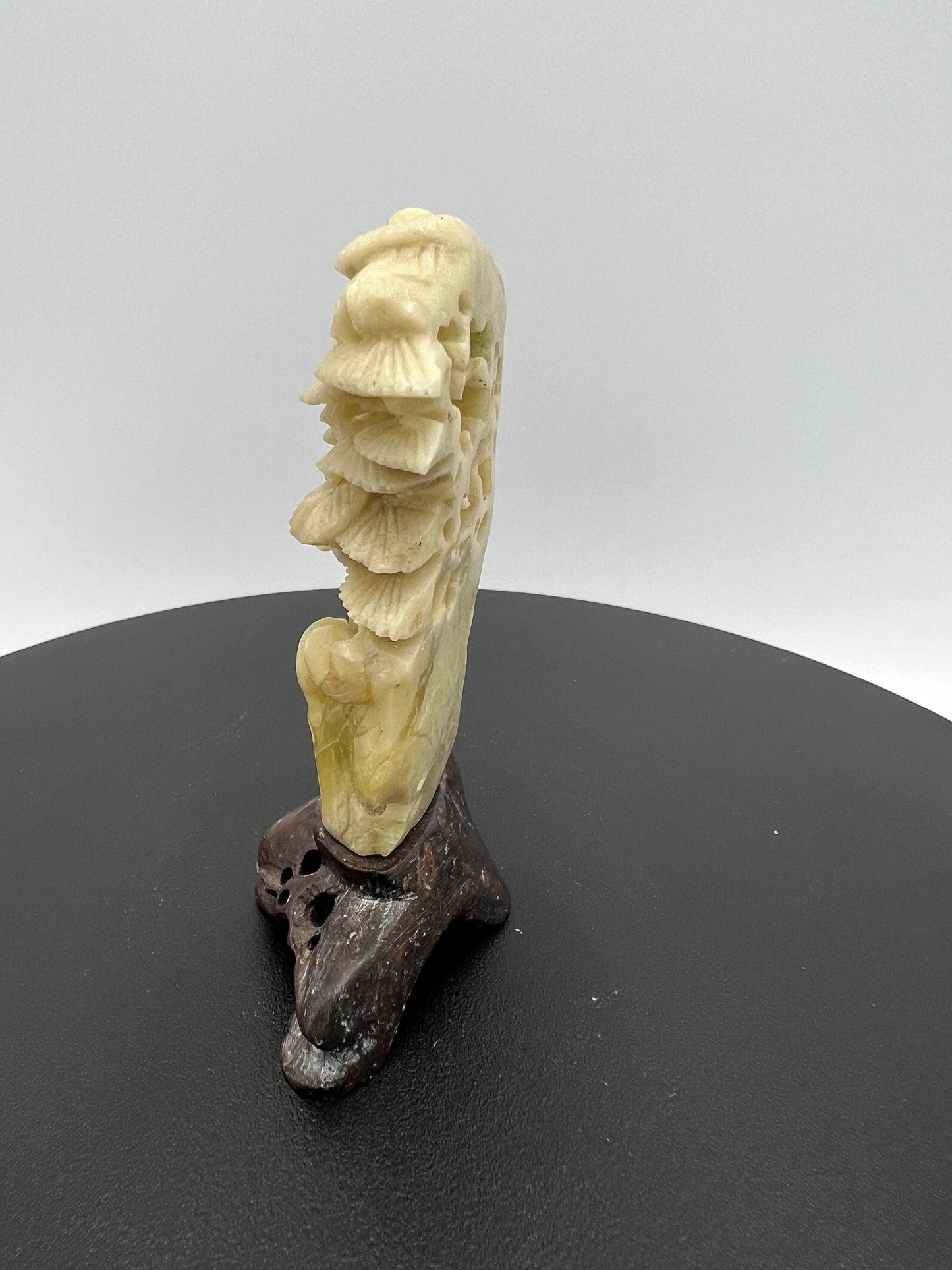 Soapstone Sculpture: Chinese Animals on Tree - Hand Carved Art