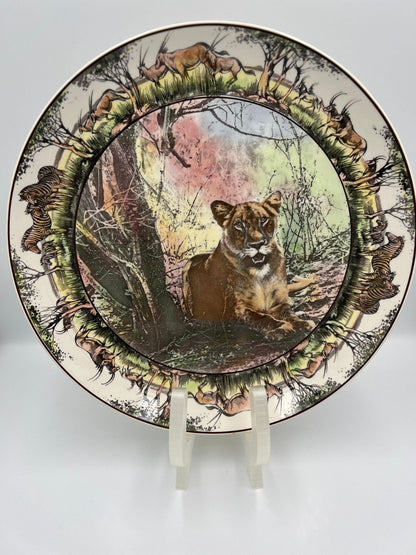 Royal Doulton, pattern #D6369, 1936-1975. African Series - Lioness Chop Plate.