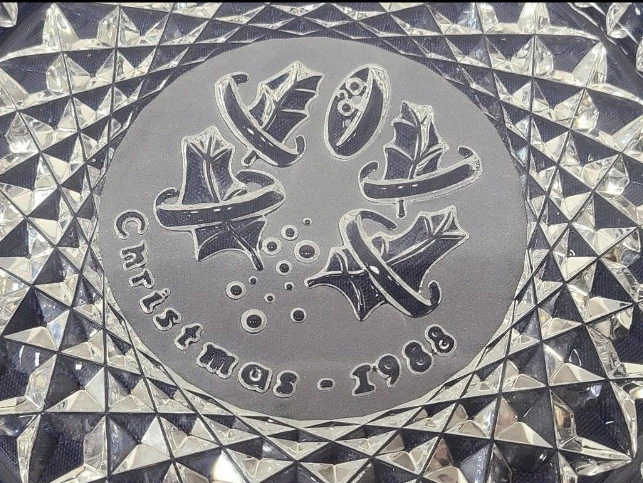 Waterford Crystal Christmas Plates, Your Choice of Year 1988, 1989, and 1993