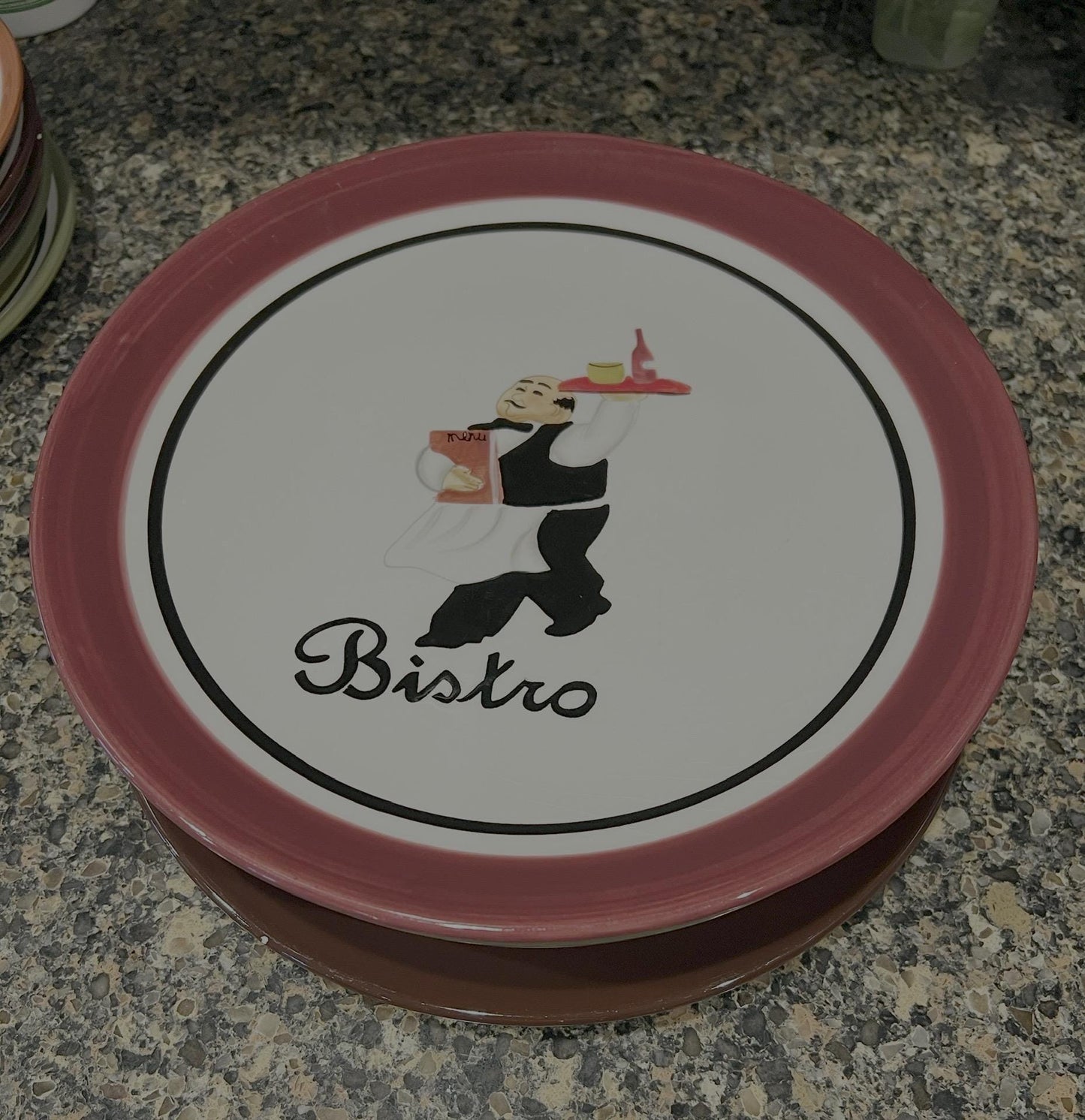 Vintage "Bistro" By Jennifer Brinley 11" and  8-1/4" Plates Certified International, set of 5