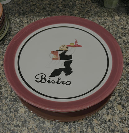 Vintage "Bistro" By Jennifer Brinley 11" and  8-1/4" Plates Certified International, set of 5