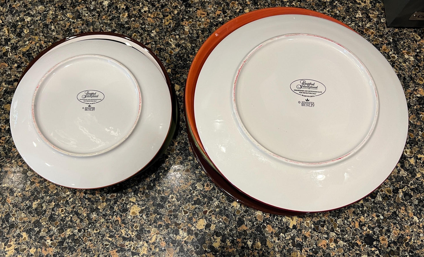 Vintage "Bistro" By Jennifer Brinley 11" and  8-1/4" Plates Certified International, set of 5