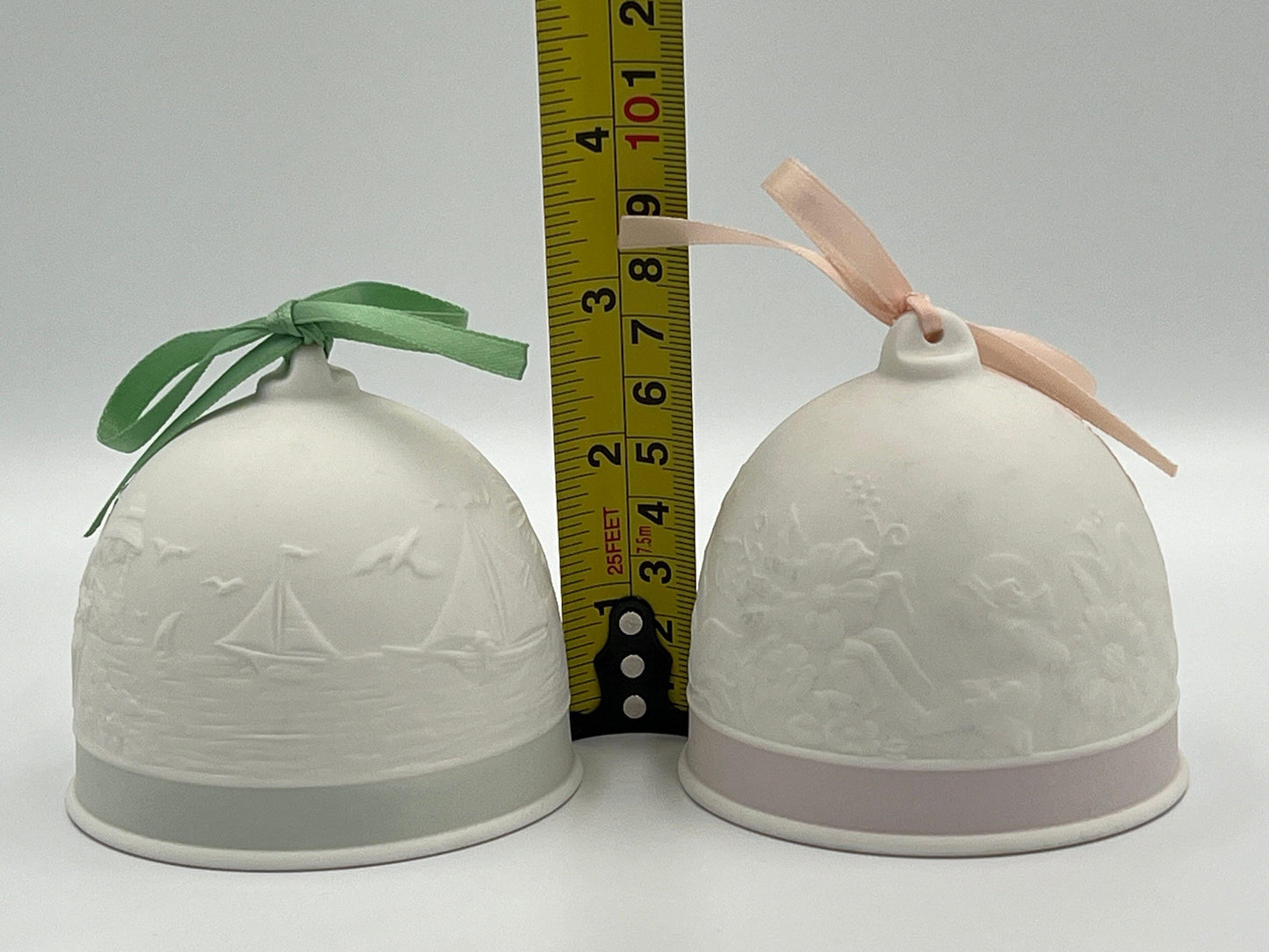 Lladro Pair of Bells, Summer Bell 1992 and Spring Bell 1991