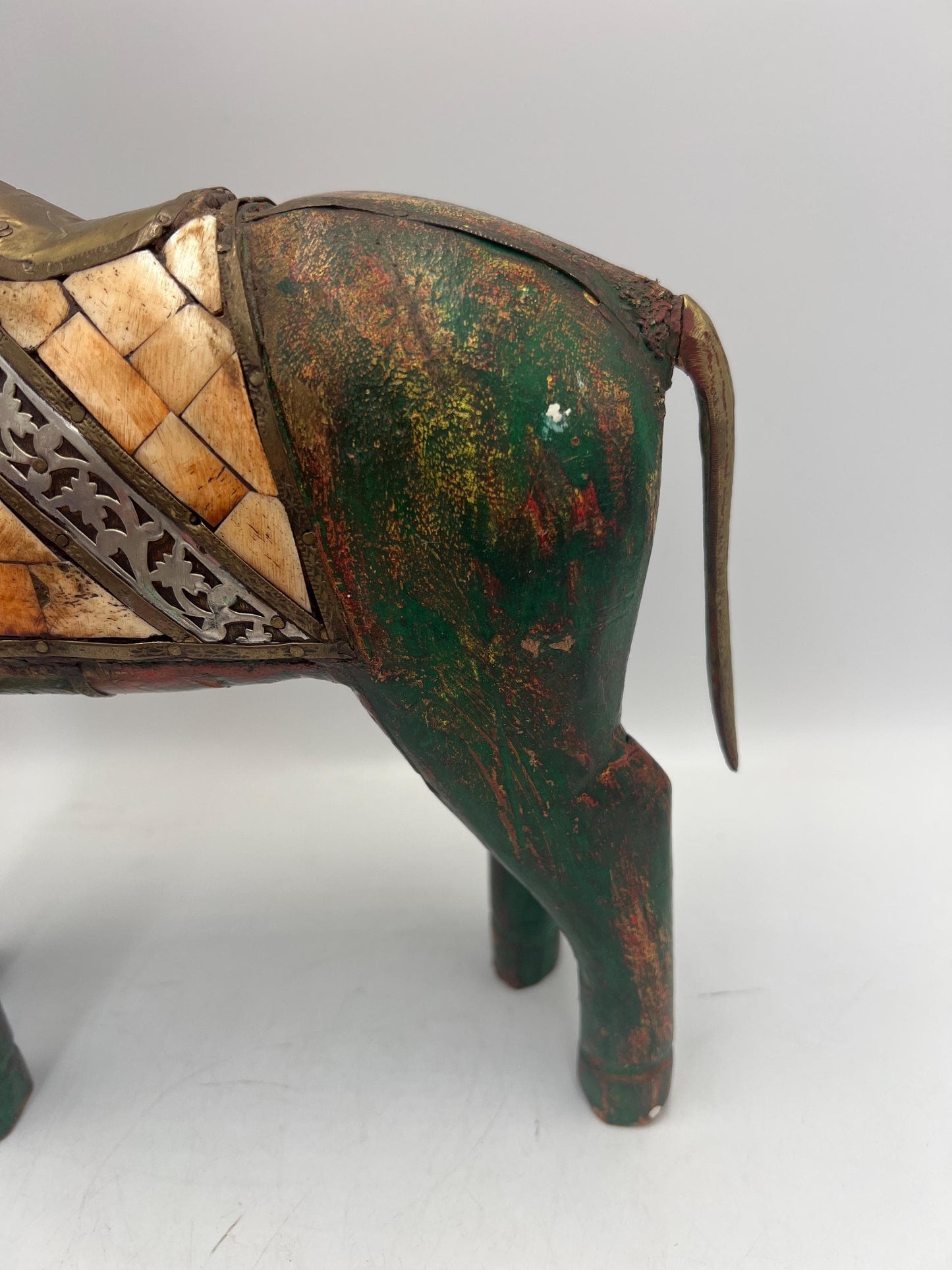 Wooden Horse Sculpture with Beautiful Accents