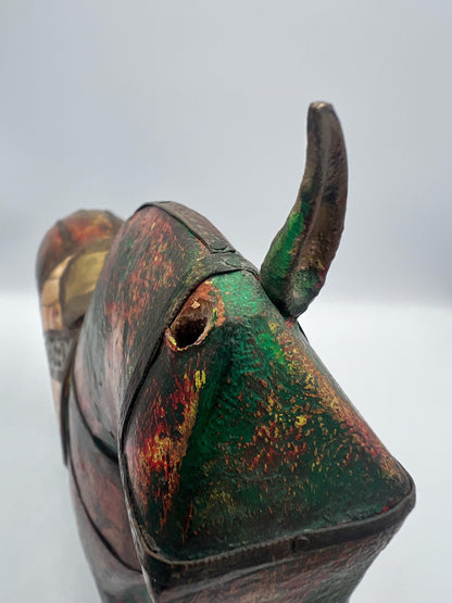 Wooden Horse Sculpture with Beautiful Accents