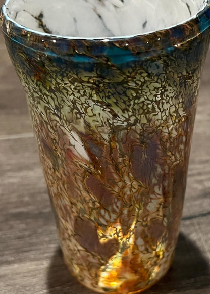 Hand blown Art Glass Cup or Tumbler- signed by artist Kathryn Starrs