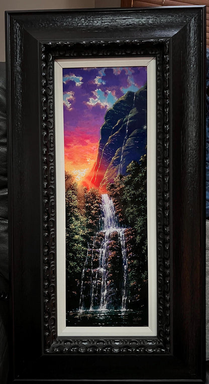 Hidden Waterfall Wall Art - Signed Wood Print by Rodel Gonzalez