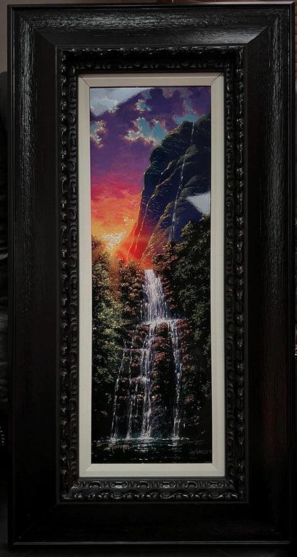 Hidden Waterfall Wall Art - Signed Wood Print by Rodel Gonzalez