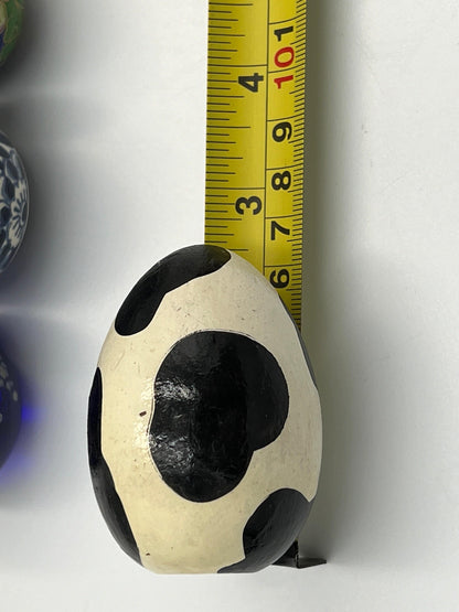Quirky Decorative Eggs Set: 4 Hand-Painted Styles for Spring