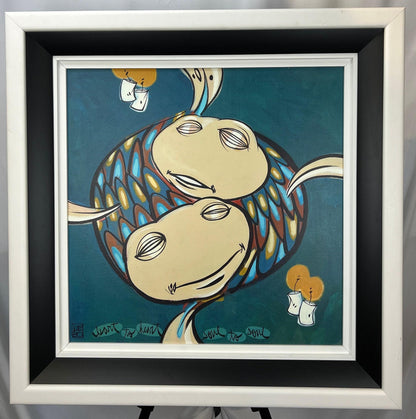 Heart to Heart Soul to Soul Print: LEBO Signed Giclee (30x30 Framed)