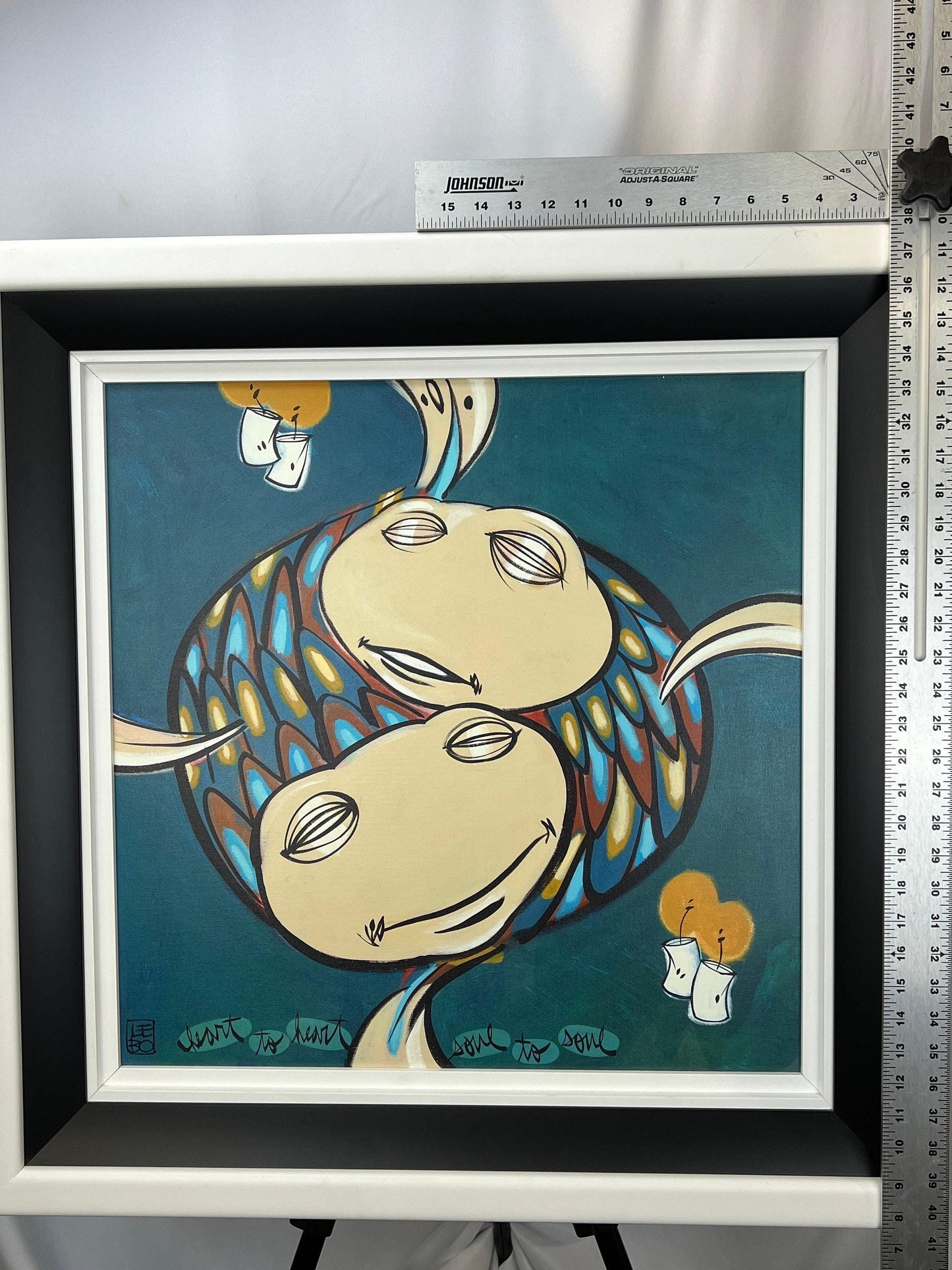 Heart to Heart Soul to Soul Print: LEBO Signed Giclee (30x30 Framed)