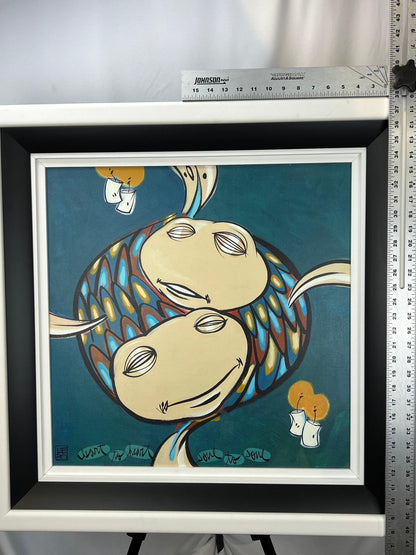 Heart to Heart Soul to Soul Print: LEBO Signed Giclee (30x30 Framed)