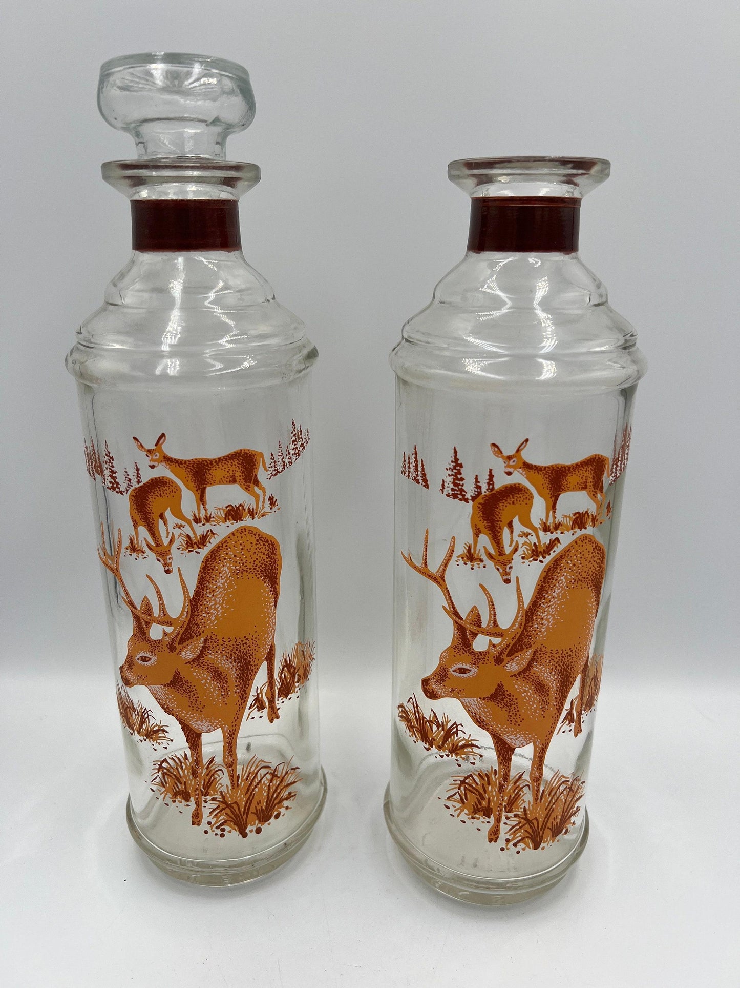 Glass Wildlife Decanters: Cabin Still Sportsman Collection - Rustic Barware
