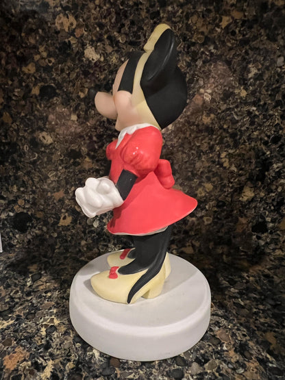 Minnie Mouse Porcelain Figure: Vintage Bisque Finish - Taiwan Made