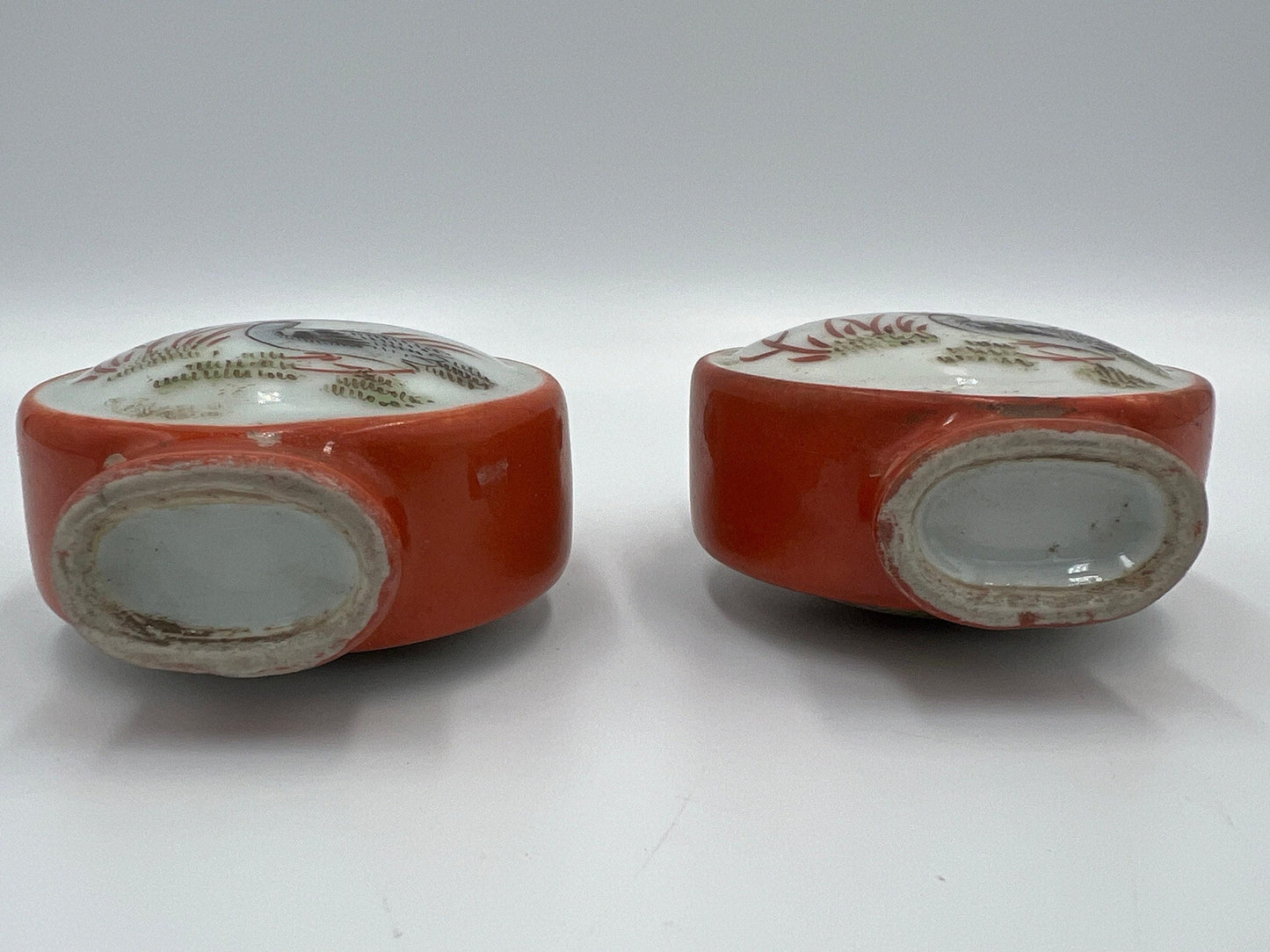 Famille Rose Porcelain Snuff Bottles: Chinese Art Collectibles (Set of Two)