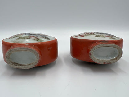 Famille Rose Porcelain Snuff Bottles: Chinese Art Collectibles (Set of Two)
